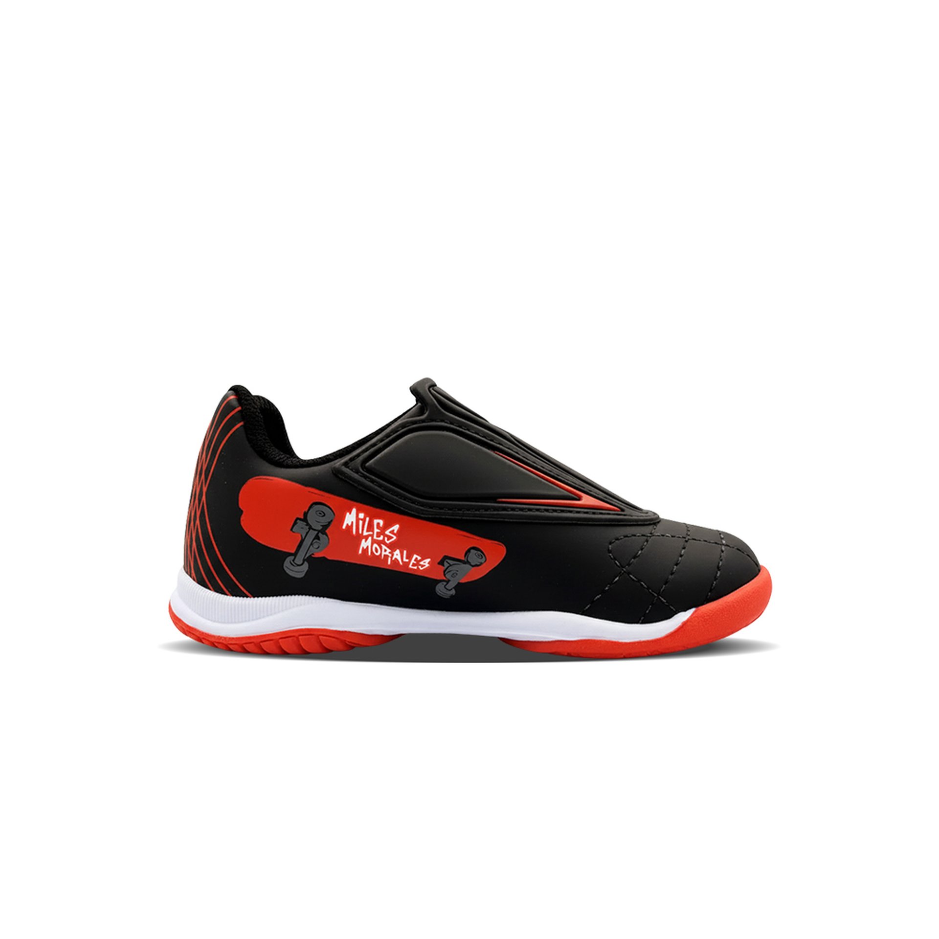 Chuteira Futsal Marvel Miles Morales Aranha Preto+Vermelho