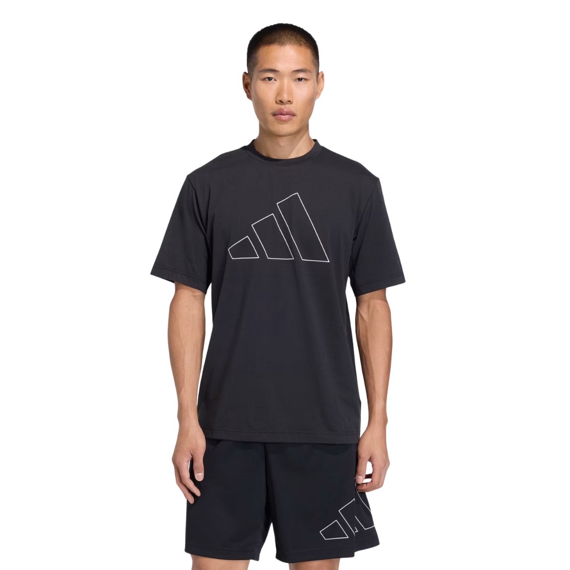 Camiseta Adidas Workout Big Logo Essentials - Preto