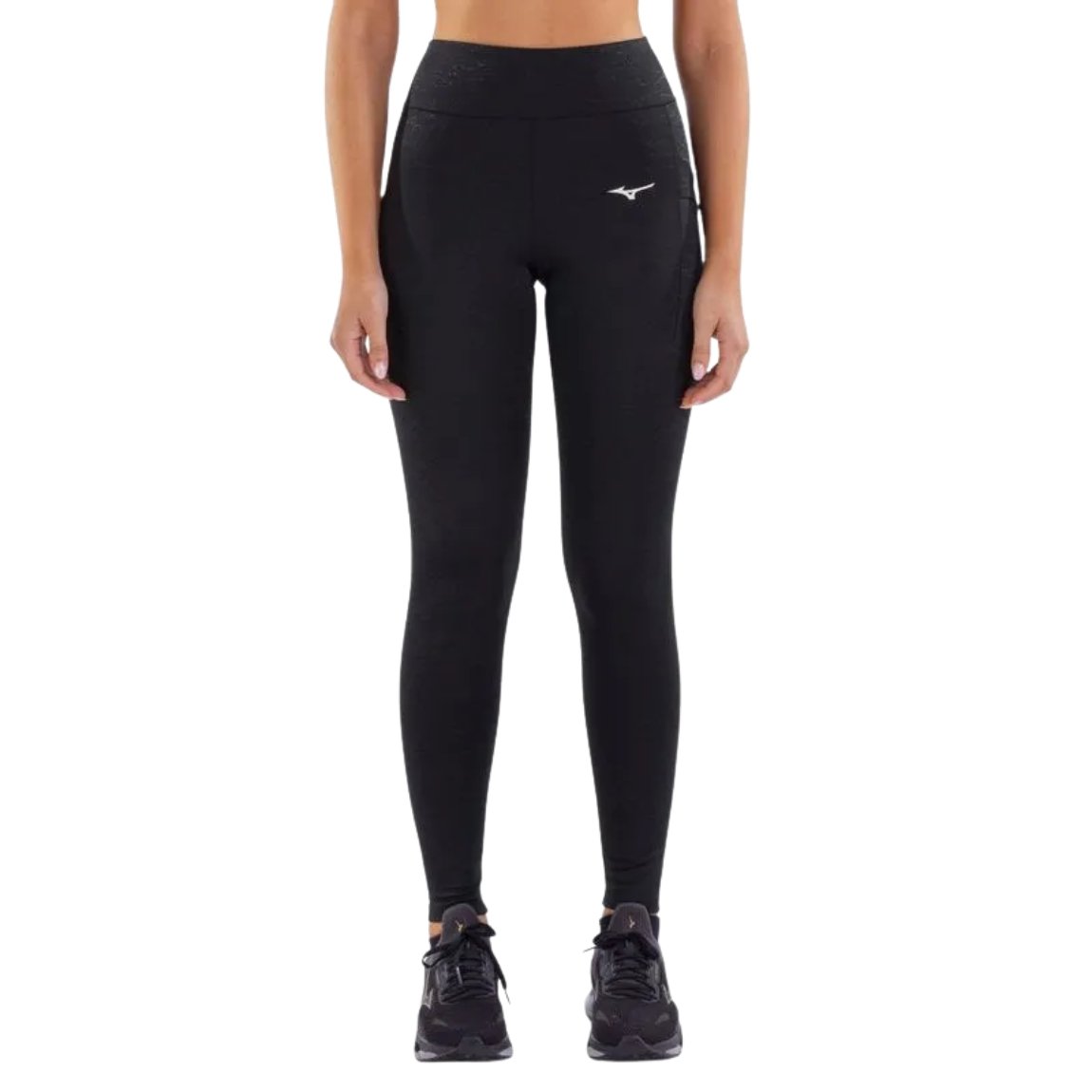CLANE×MIZUNO LEGGINGS BLACK Calça Legging Mizuno Training Jacquard - Preto